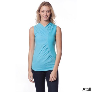 gathered v neck
