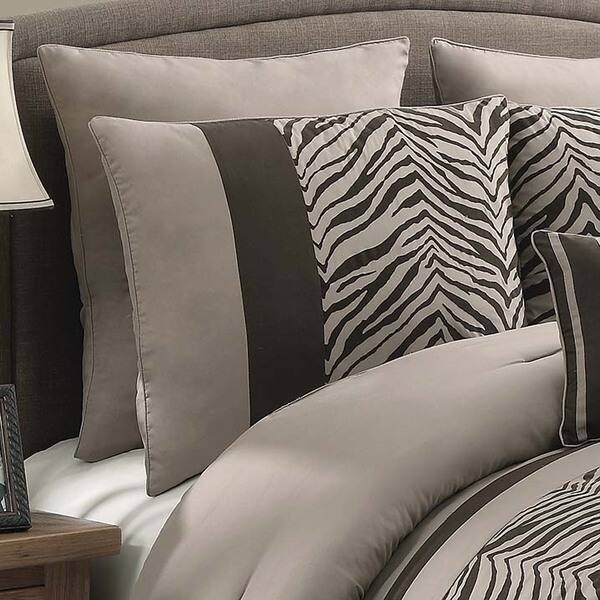 Shop Vcny Laken Zebra 8 Piece Flock Comforter Set Free Shipping
