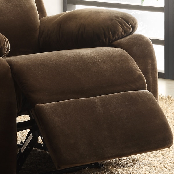 brown velvet recliner