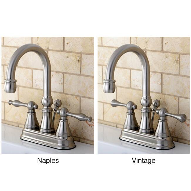 High Spout Centerset Satin Nickel Bathroom Faucet