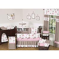 Sweet Jojo Designs Pink Mod Elephant 9-piece Crib Bedding Set