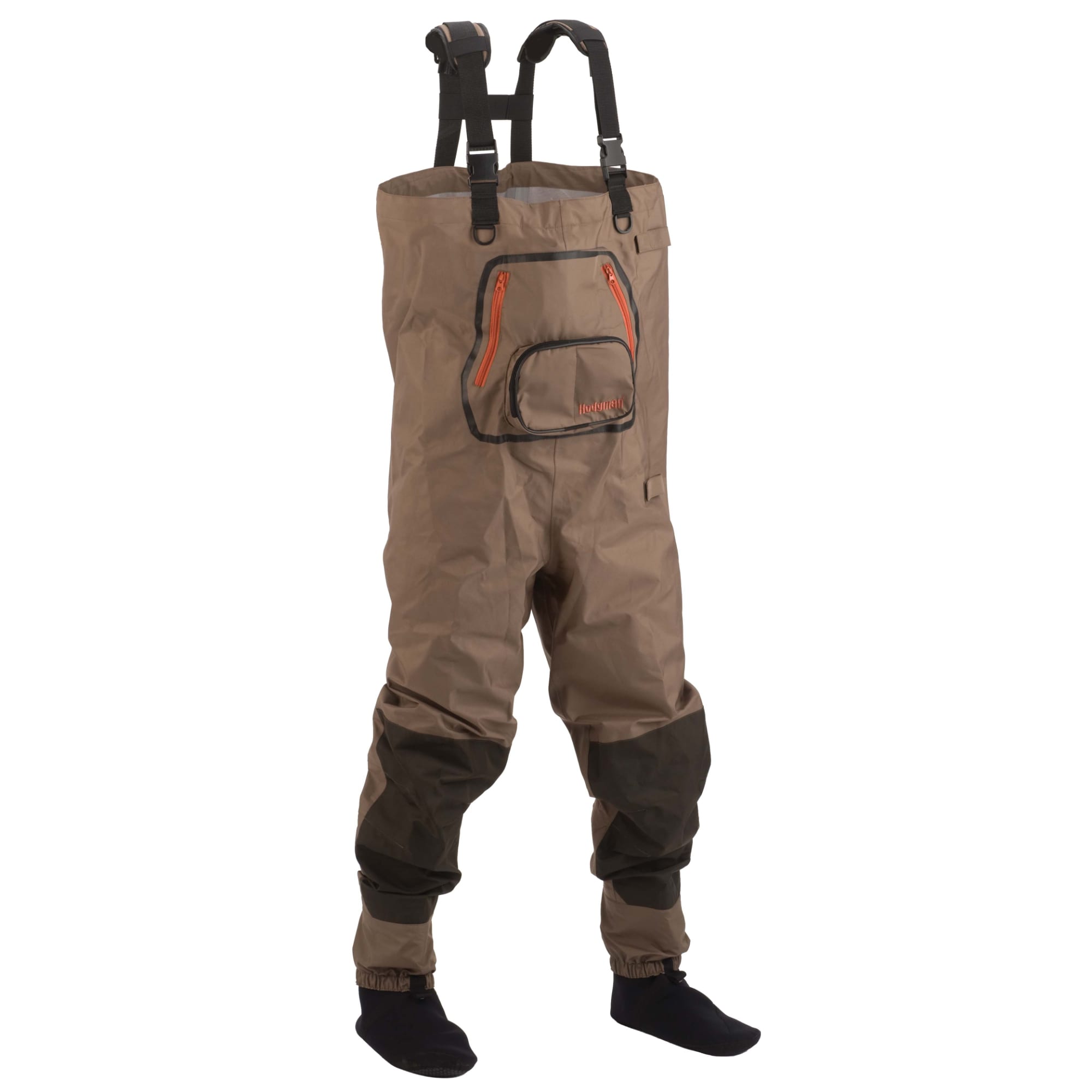 Hodgman Tan/brown Neoprene Side release Booted Pipestone Chest Waders