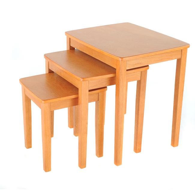 Bay Shore 3 piece Honey Maple Nesting End Table Set