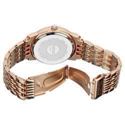 August Steiner Women's Diamond and Crystal Swiss Quartz Rose-Tone Bracelet Watch