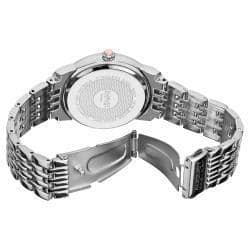 August Steiner Women's Diamond and Crystal Swiss Quartz Bracelet Watch with Pink Dial