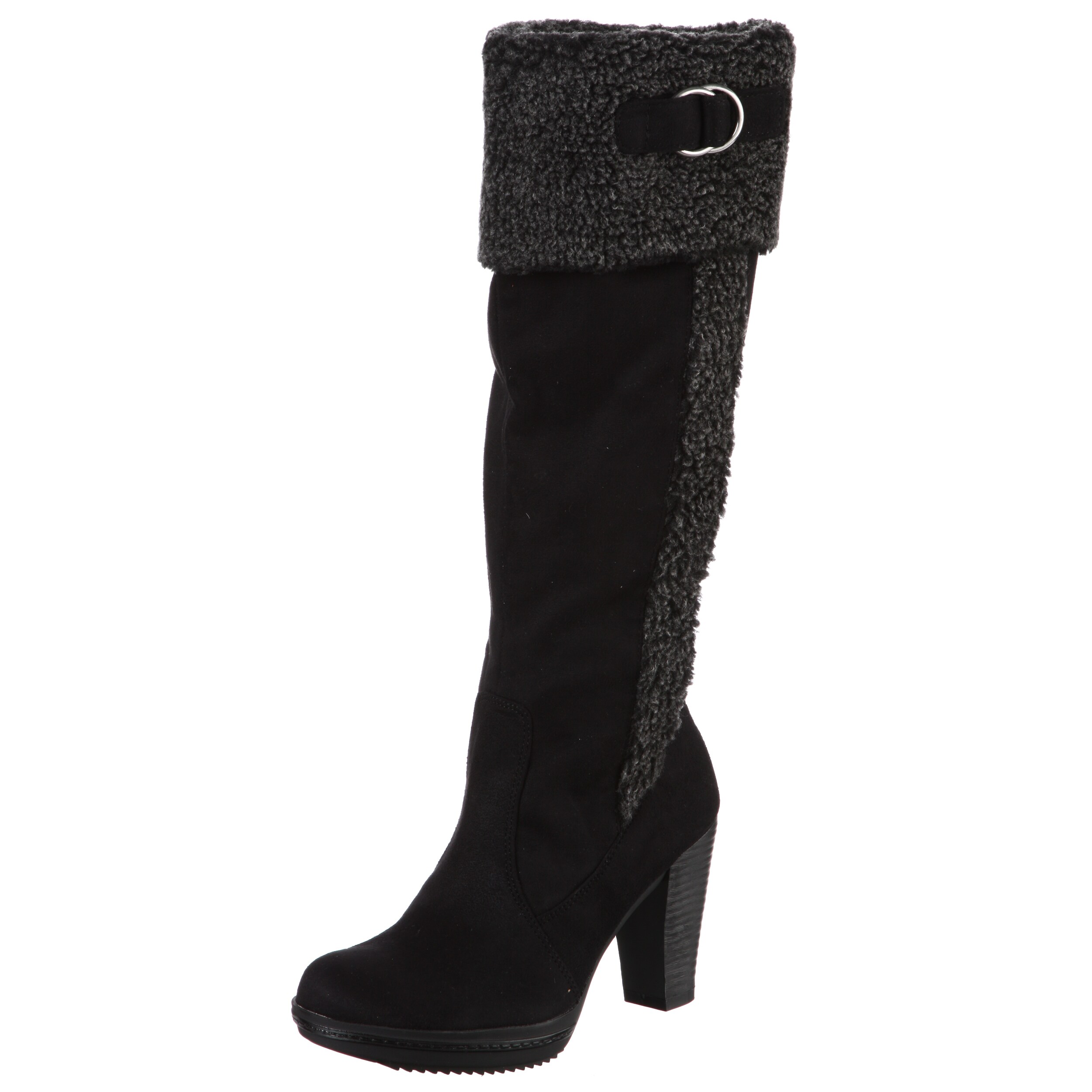 wide calf shearling boots