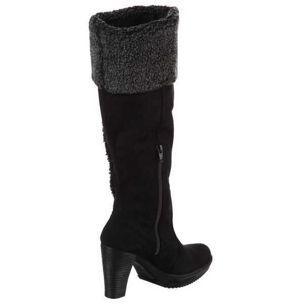 wide calf shearling boots