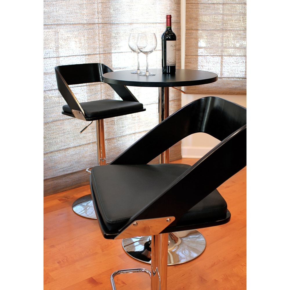 Lumisource Vino Wenge Bent Wood Barstool