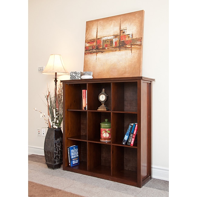 Stratford Auburn Brown 9 Cube Bookcase and Storage Unit