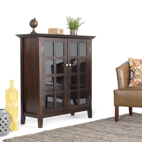 WYNDENHALL Normandy Solid Wood 39 inch Wide Rustic Medium Storage Cabinet - 39"w x 17"d x 42.2"h