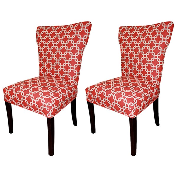 Shop Bella Red Wing Back Chairs (Set of 2) - Free Shipping Today ...