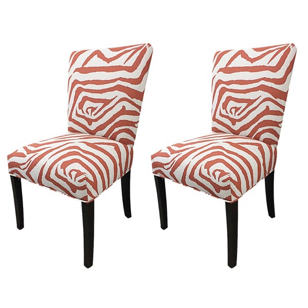 Julia Zebra Fan Back Chairs (Set of 2) Sole Designs Dining Chairs