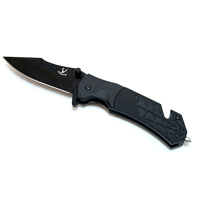 Defender Black Spider Web 8 inch Steel Pocket Knife (BlackBlade Stainless steel Overall length 8 inchesBlade length 3.5 inchesHandle length 4.5 inchesSpring assisted closure/ openingClip holderHeavy duty constructionBefore purchasing this product, ple