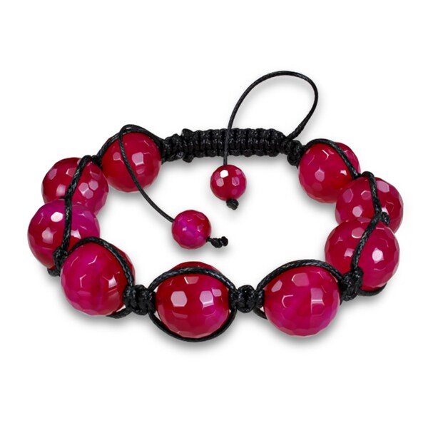 Miadora 175ct TGW Gemstone Macrame Bracelet (8-inches)