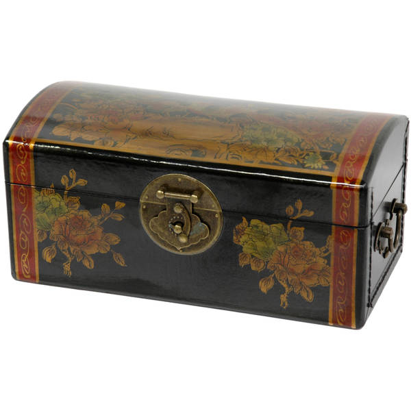 Shop Handmade Oriental Home Black Lacquer Flowers Jewelry