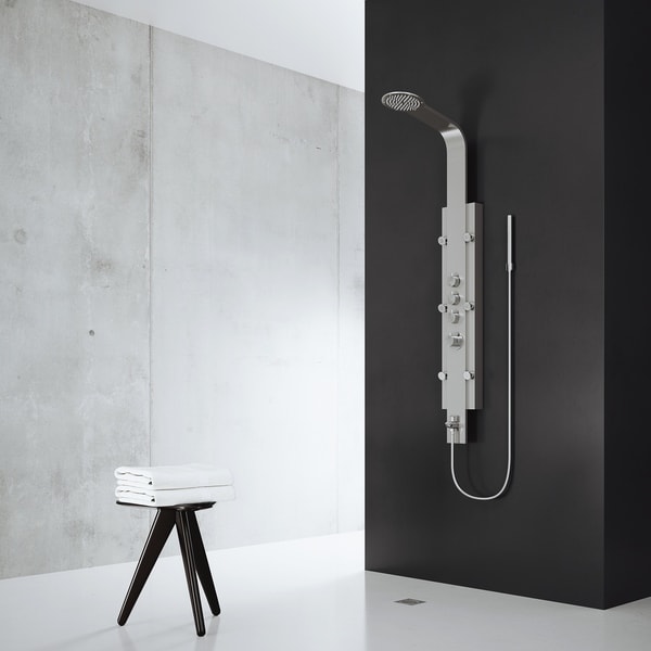 VIGO Mateo Stainless Steel Shower Massage Panel System with Spout