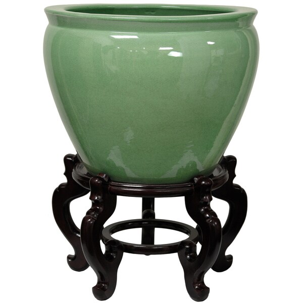 Oriental Home Porcelain 12-inch Celadon Fishbowl (China)