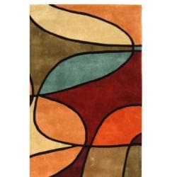 Handmade Tiff Multicolor New Zealand Wool Rug (9'6 x 13'6) Safavieh 7x9   10x14 Rugs