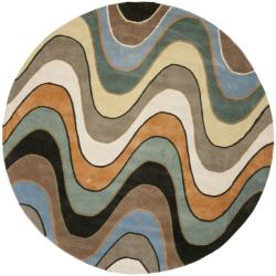 Handmade Chatham Voyage Multi New Zealand Wool Rug (7' Round) Safavieh Round/Oval/Square