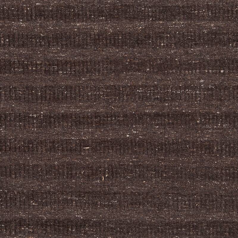 Hand-crafted Solid Brown Baham Wool Area Rug - 8' x 10' - 8' x 10'