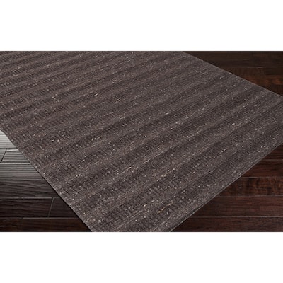 Hand-crafted Solid Brown Baham Wool Area Rug - 8' x 10' - 8' x 10'