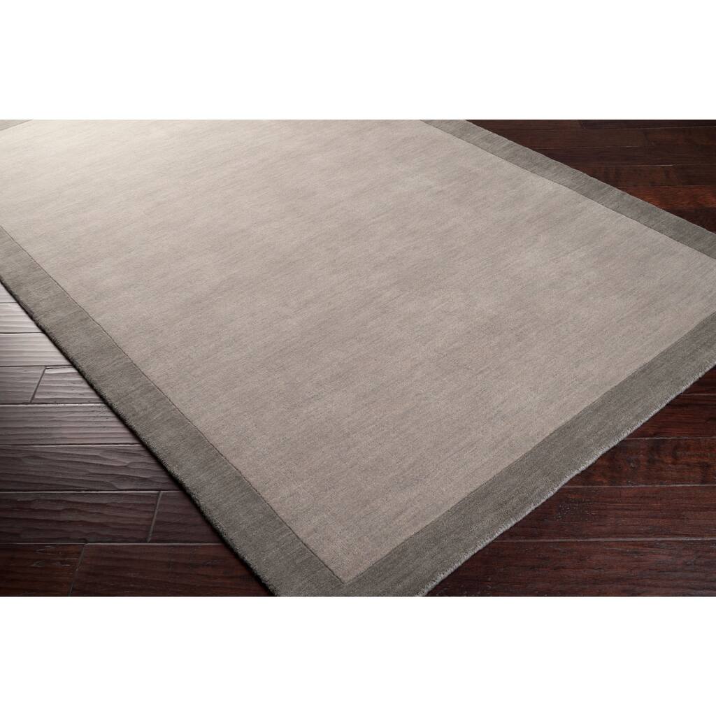 Hand-tufted Madison Square Grey Wool Area Rug - 2'6" x 8' Runner - 2'6" x 8' Runner