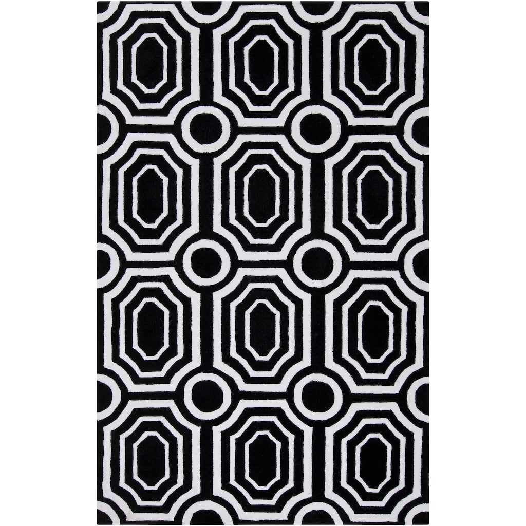 Hand-tufted Black Hudson Park Area Rug - 5' x 7'6"