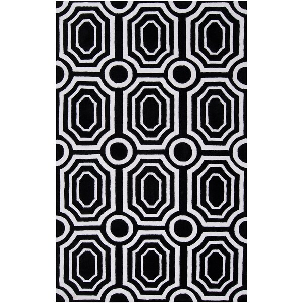 Hand-tufted Black Hudson Park Area Rug - 5' x 7'6"