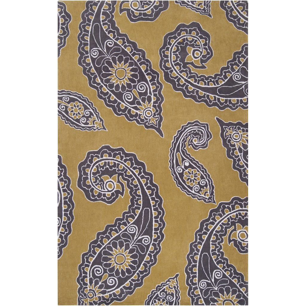 Hand-Tufted Green Hudson Park Abstract Area Rug - 8' x 10'