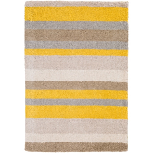 Loomed Yellow Madison Square Wool Area Rug 3 3 X 5 3 Overstock 6707107