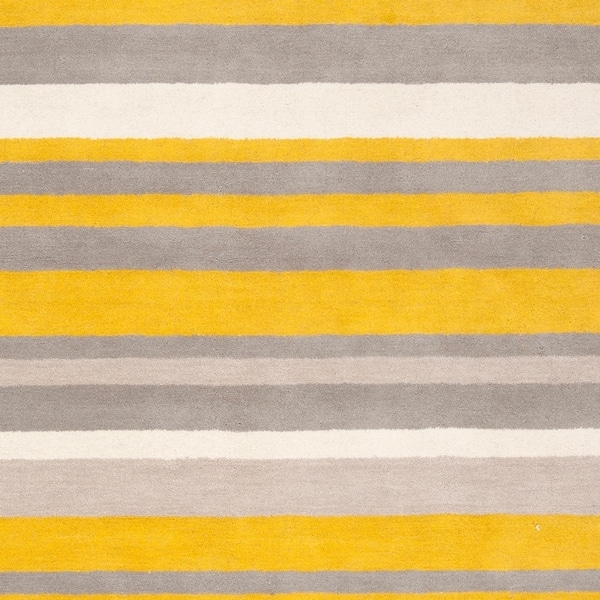 Loomed Yellow Madison Square Wool Area Rug 3 3 X 5 3 Overstock 6707107