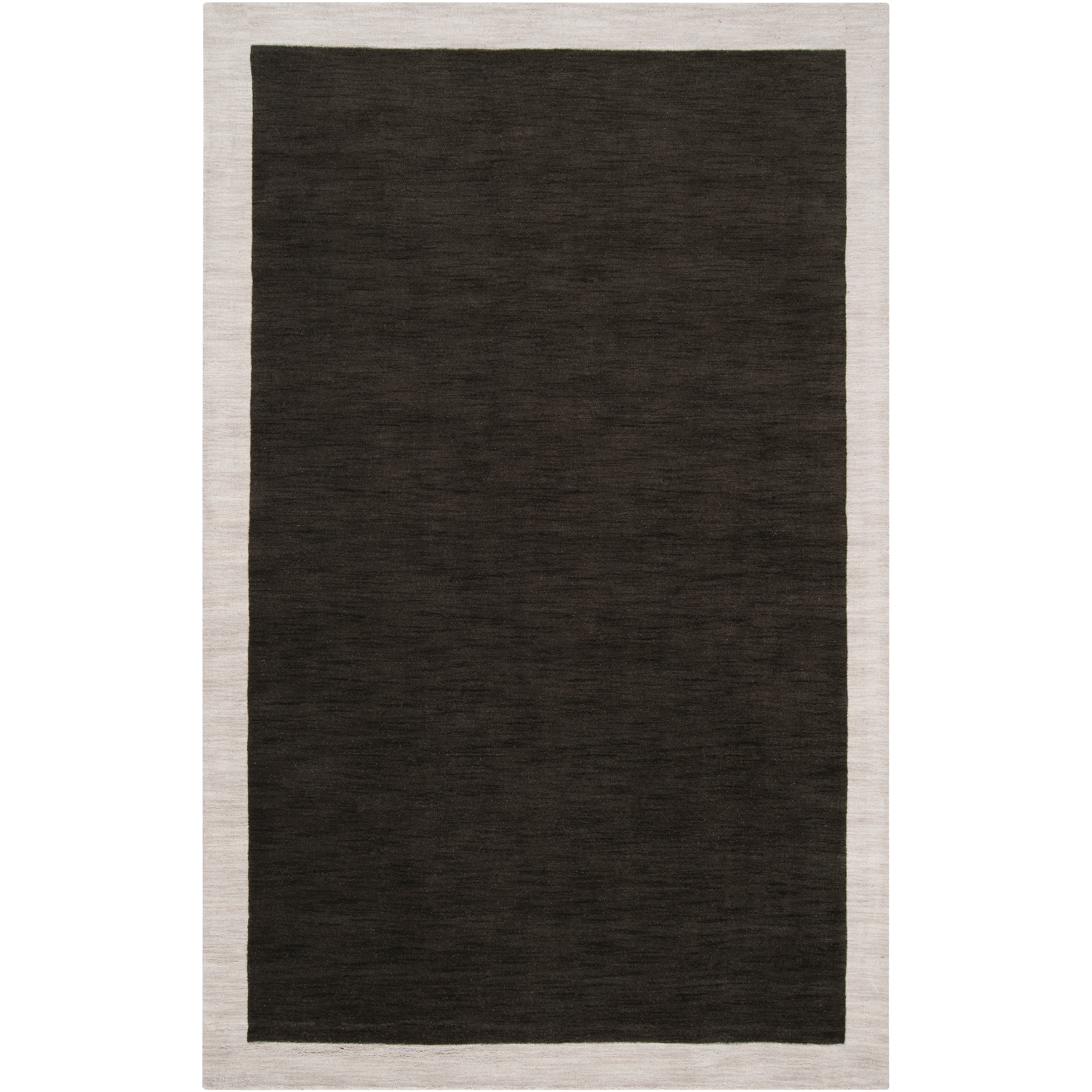 Angelohome Loomed Black Madison Square Wool Rug (8 X 10)