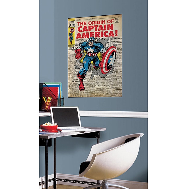 Roommates Captain America Peel And Stick Comic Cover Decal