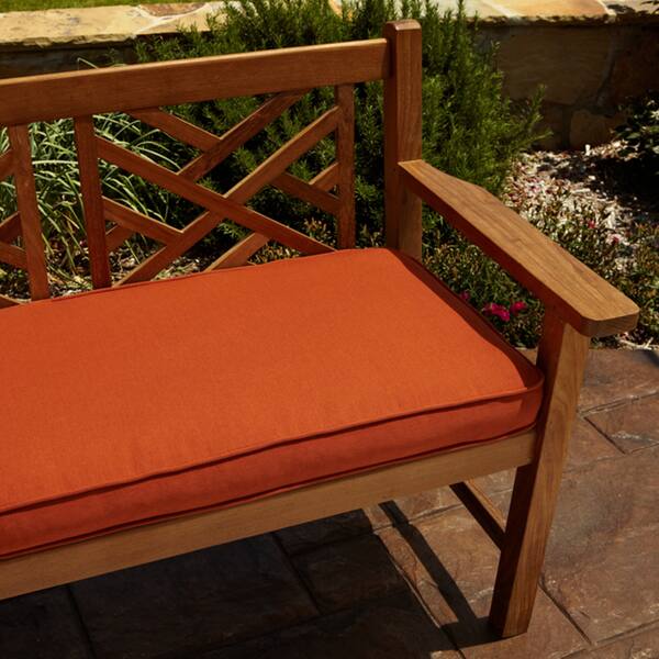 Sorra Home Clara Rust Indoor/ outdoor 48-inch Sunbrella Bench Cushion