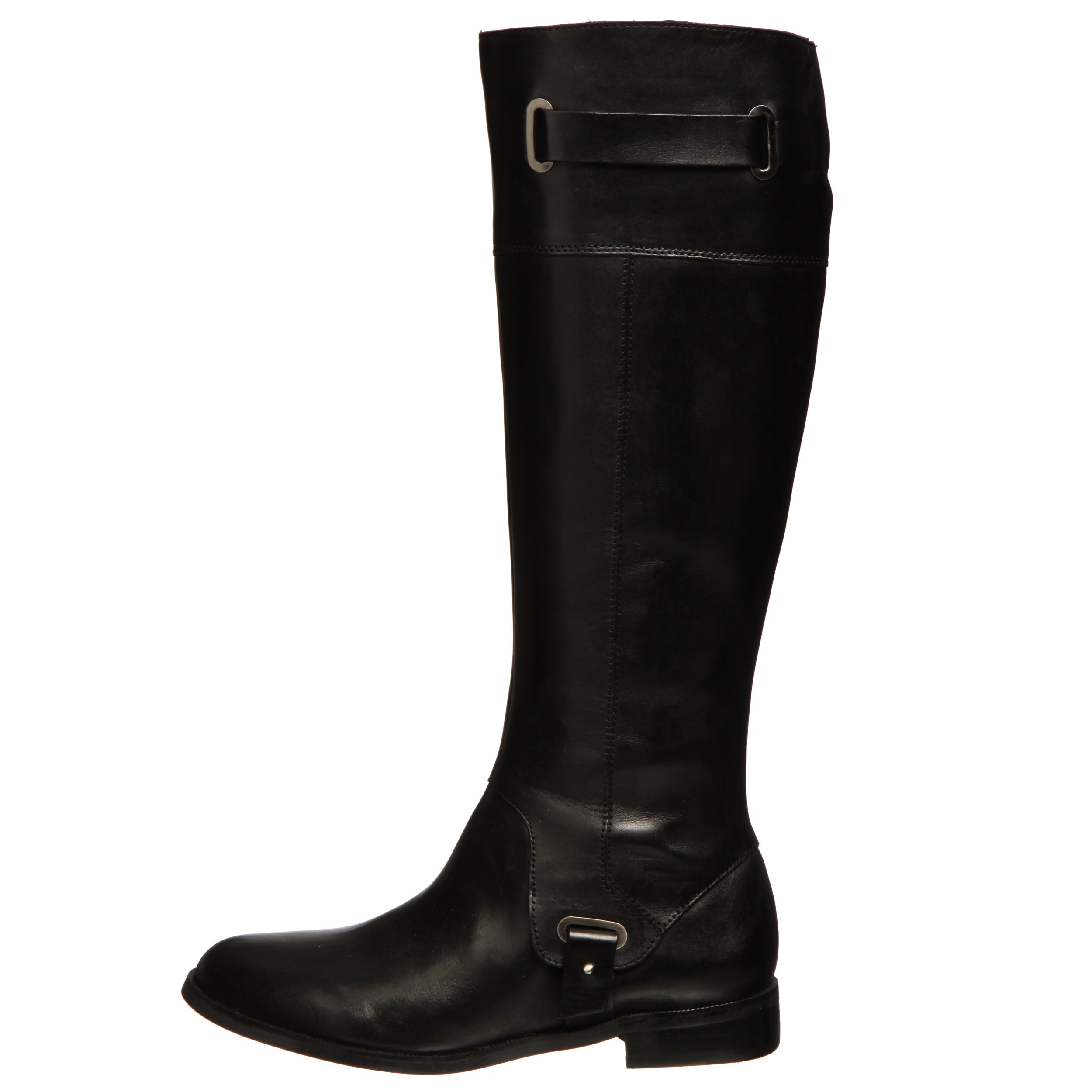 etienne aigner riding boots with stamped logo