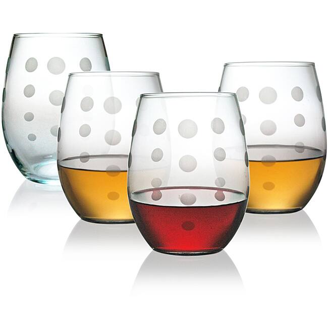 Pearls Collection Stemless Wine Glass (Set of 4)