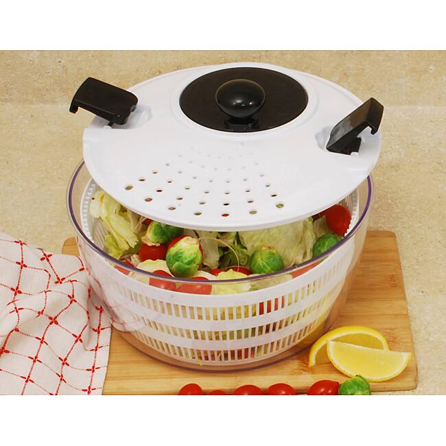 White 4.5-quart Salad Spinner