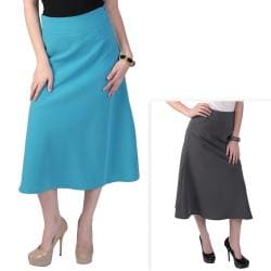 Journee Collection   Falda de mujer, acampanada, con cintura alta Journee Collection Mid length Skirts