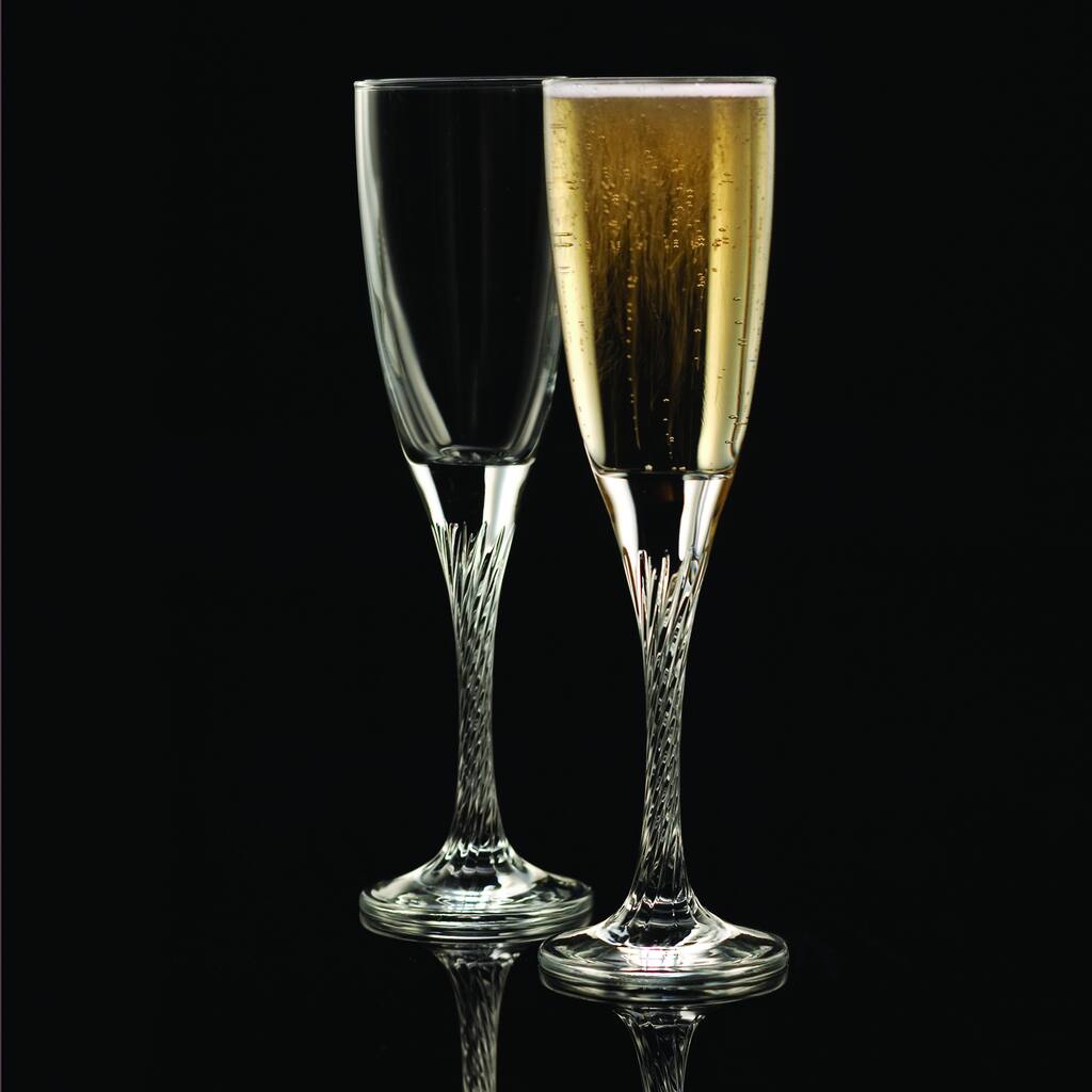 StyleSetter Private Party Twist Stem Flutes (Set of 2)