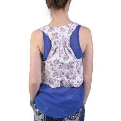 Journee Collection Juniors Floral Print Casual Fashion Vest Journee Collection Juniors' Jackets & Blazers