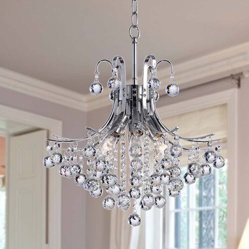 Namika 6-light Crystal and Chrome Chandelier