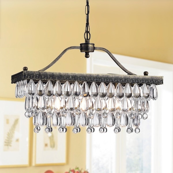 Black flush chandelier