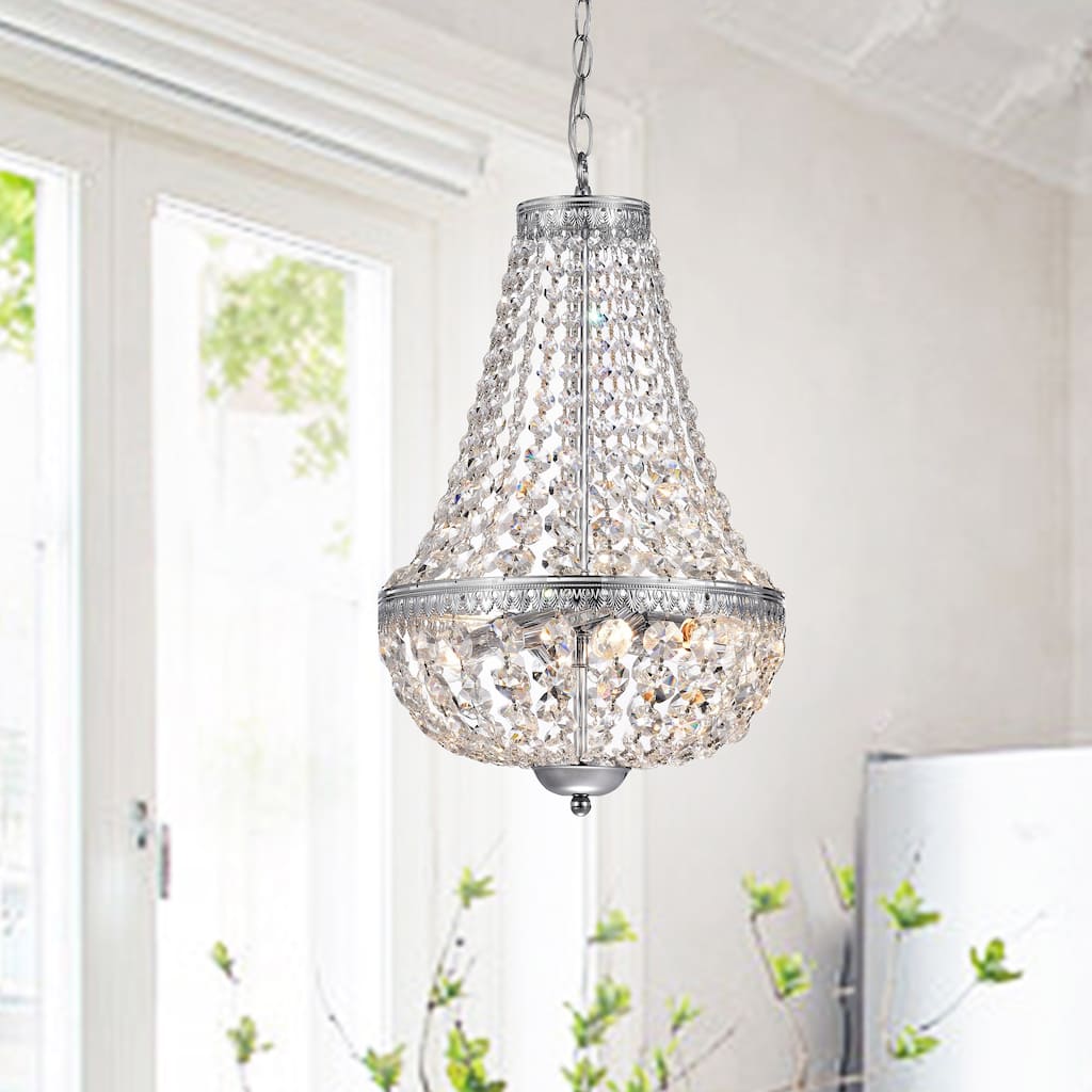 Symmetric 6-light Chrome Chandelier