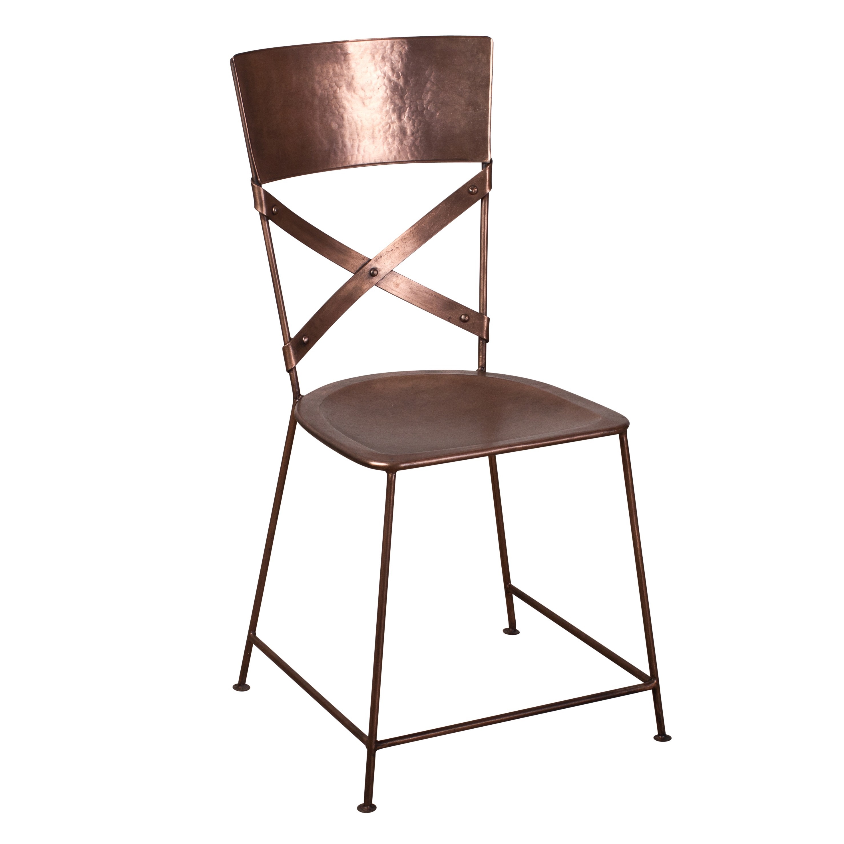 Shop Handmade XBack Copper Dining Chair (India) Free Shipping Today