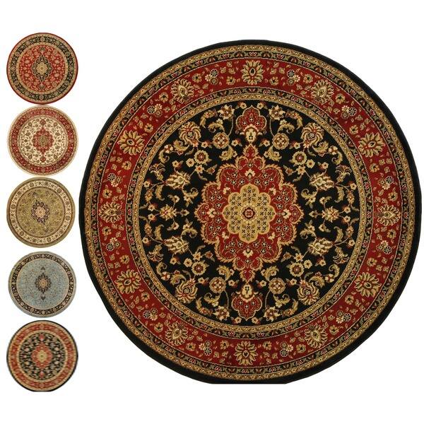 Medallion Traditional Kashan Formal Medallion Floral Area Rug