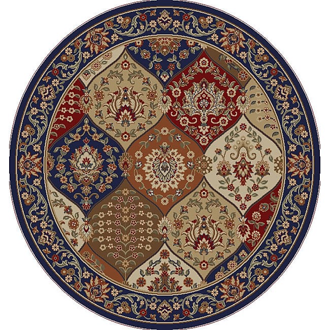 Well Woven Victorian Panel Round Rug