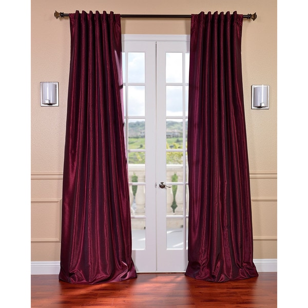 Exclusive Fabrics Mulberry Vintage Faux Dupioni Silk 120-inch Curtain Panel