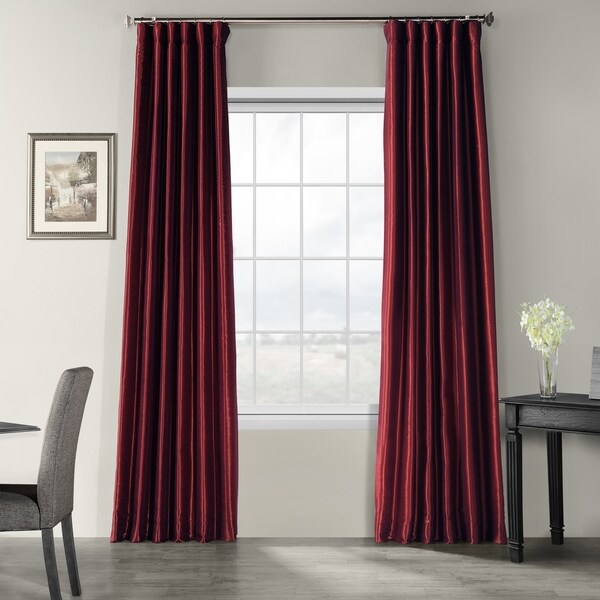 NEW! Burgundy Red 50X96 curtains 100% Dupioni Silk Drapes 2 Panels 