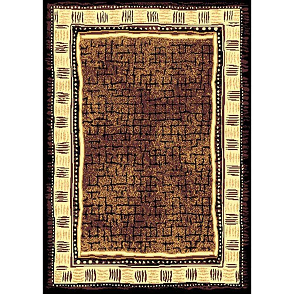 African Adventure Brown Area Rug (5' x 7') - 5' x 7'