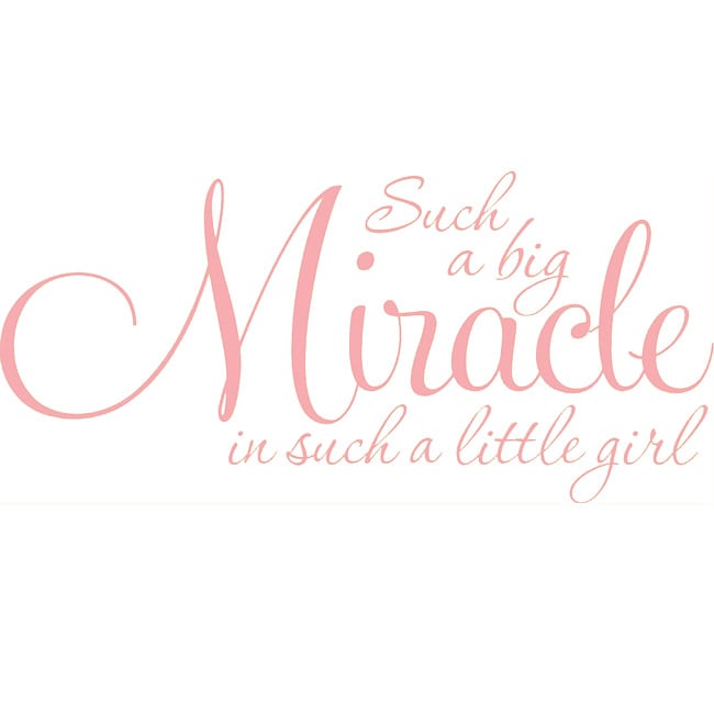 Rpv Baby Girl Nursey Room Such A Big Miracle Vinyl Wall Decal Purple Size Medium